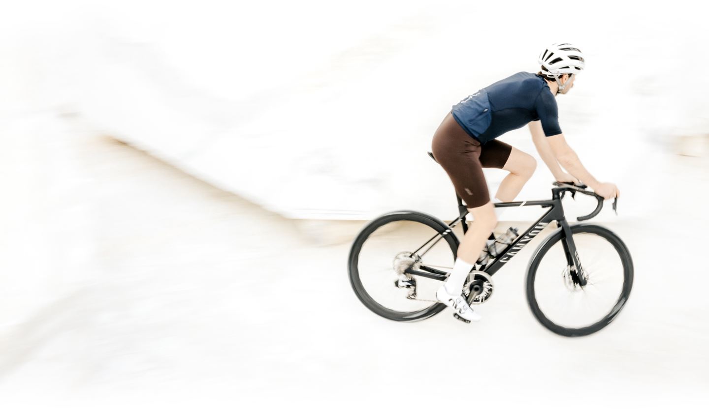 Portrait of Bike Rider on white background